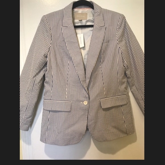 NWT Banana Republic Striped Blazer Sz 12 - Picture 5 of 5